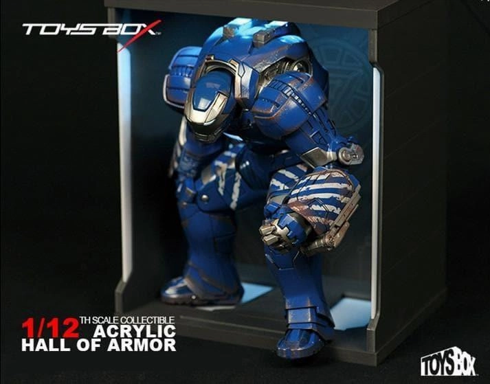 Message Option 1:12 Iron Man Igor MK38 Acrylic Hall of Armor Display Box