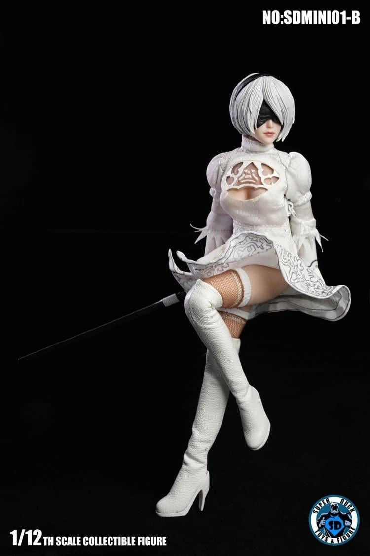 1:12 YoRHa No.2 Type B 2B White Dress Seamless Figure Hidden Gem