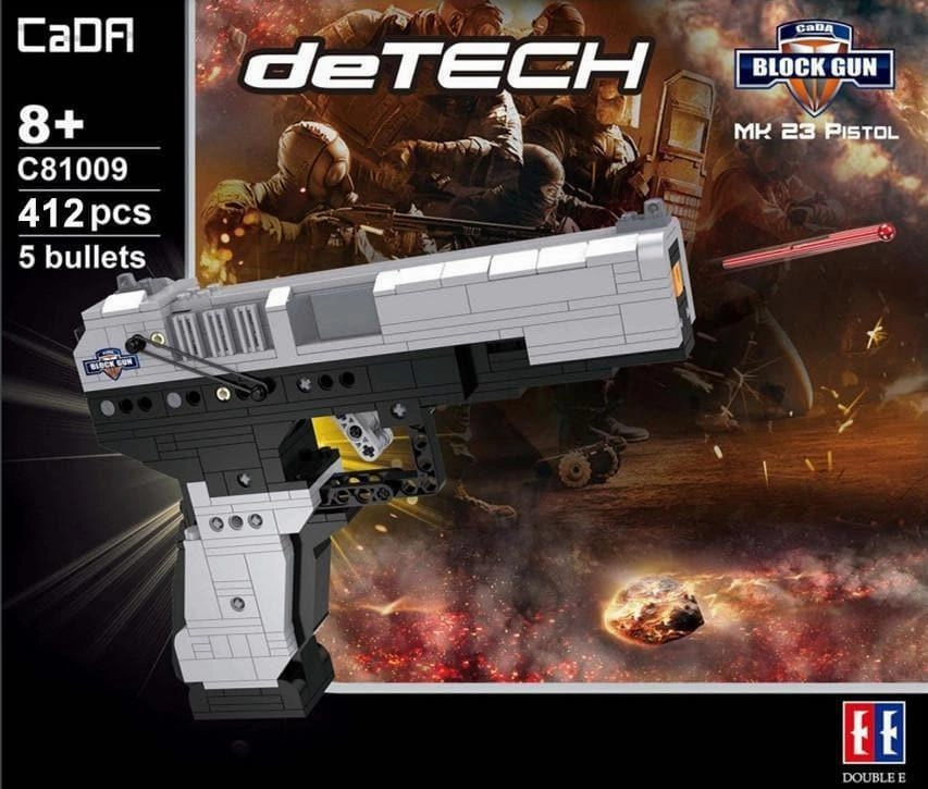 Superhero Collection 1:1 Heckler & Koch MK 23 Pistol Gun Building Blocks Set