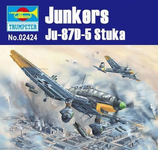 1:24 Junkers Ju-87D-5 Stuka Fighter Assembly Kit Message Option Modular Design