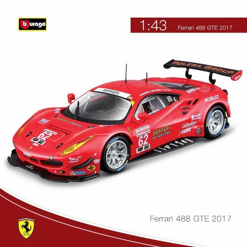 1:43 Ferrari 488 GTE Daytona 2017 Alloy Model Car Gaming Showcase Art Toy