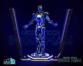 Abstract Form 1:6 Neon Tech Iron Man LED Light Display Base Stage