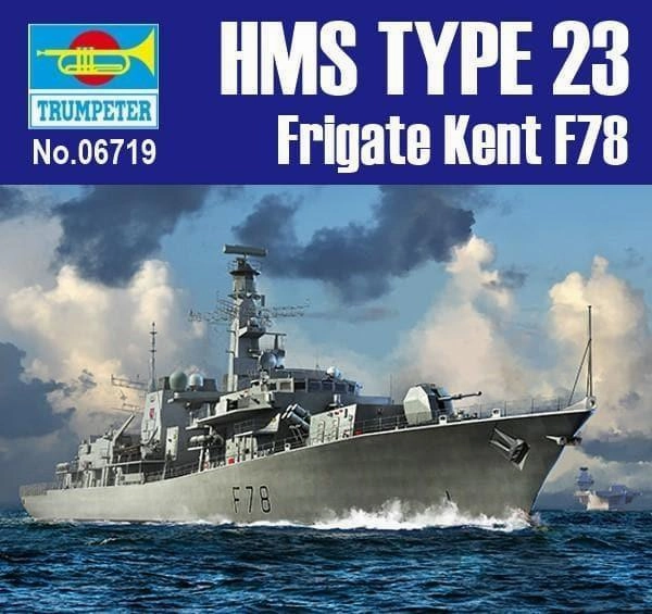 1:700 HMS TYPE 23 Frigate Kent F78 Warship Assembly Kit Original Box