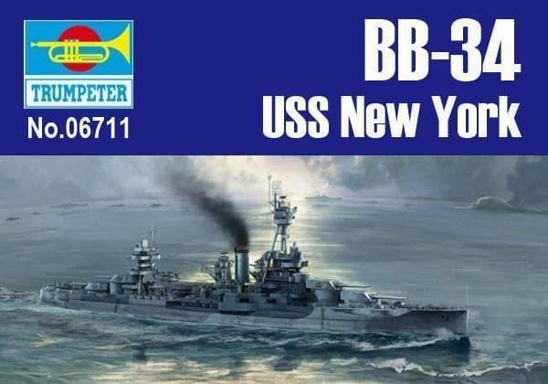 1:700 USS New York BB-34 Warship Assembly Kit Retro Game