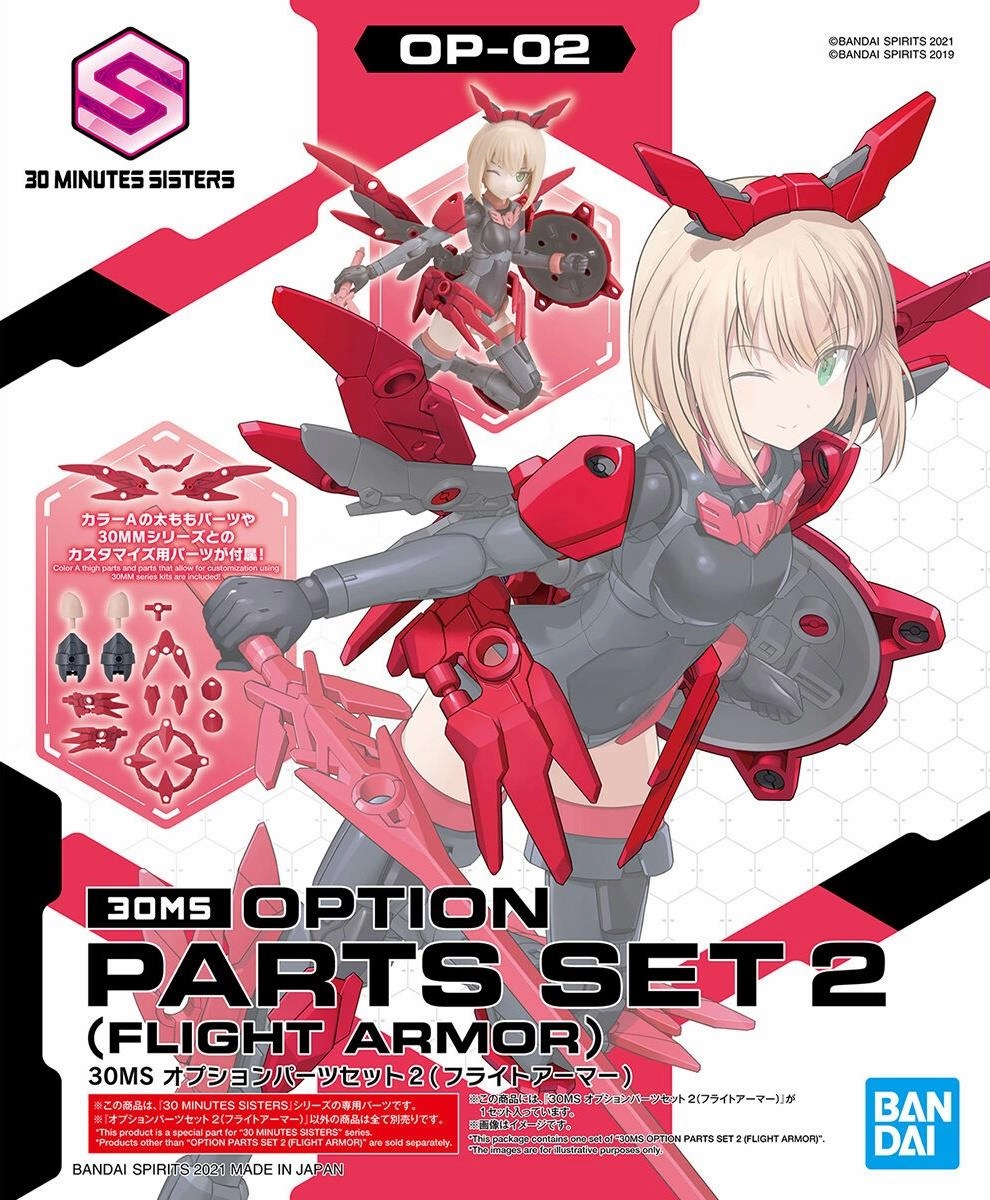 Dynamic Pose Family friendly 30 Minutes Sisters: Option Parts Set 2 (Flight Armour) Model Option Pack