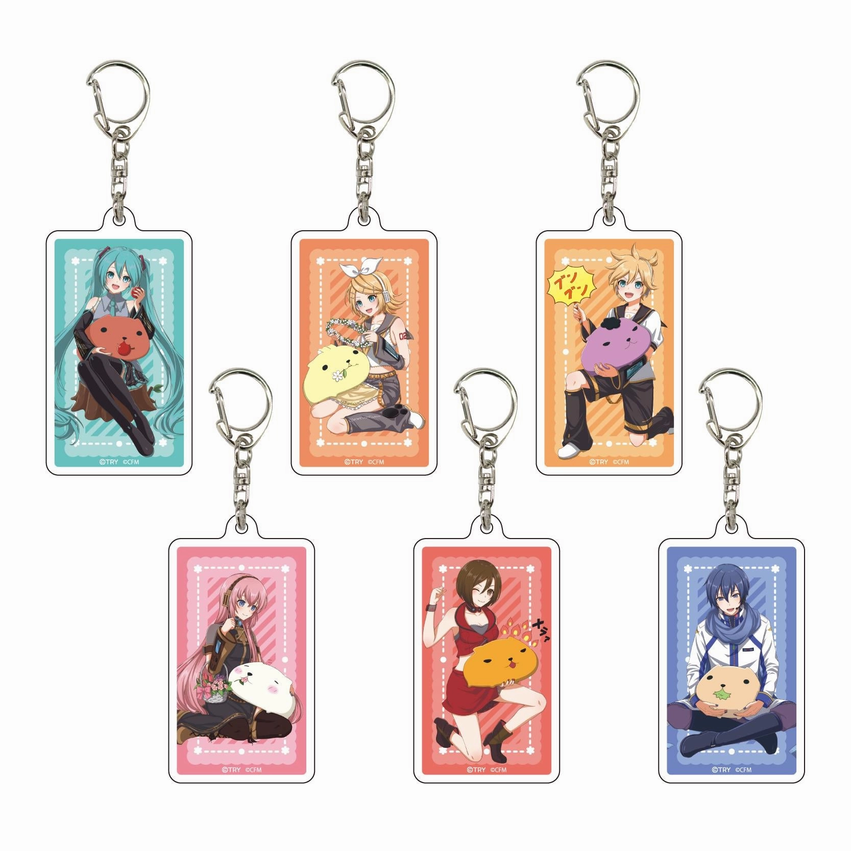 Painted Model Anime Article Capybara-san x Vocaloid: Acrylic Key Chain Blind Box