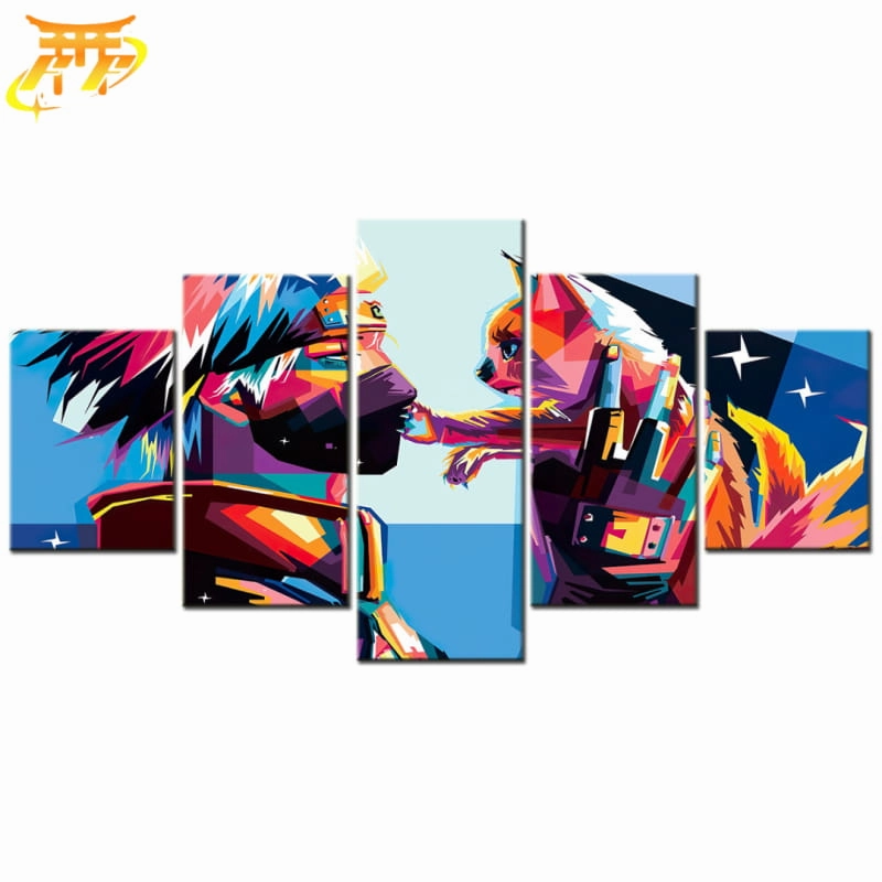 Tableau Kakashi x Kurama Pop Art - Naruto Shippuden? stress relief Celebrity endorsed