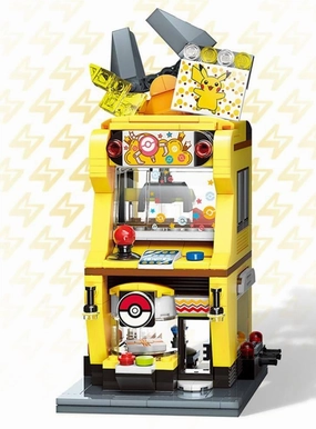 Fantasy Product Movie Toy Pikachu Claw Crane Machine Scene Building Blocks Set