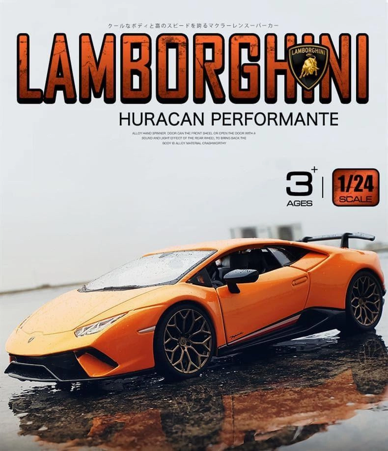 Buildable Figure Limited Merchandise 1:24 Lamborghini Huracan Performante Alloy Model Car