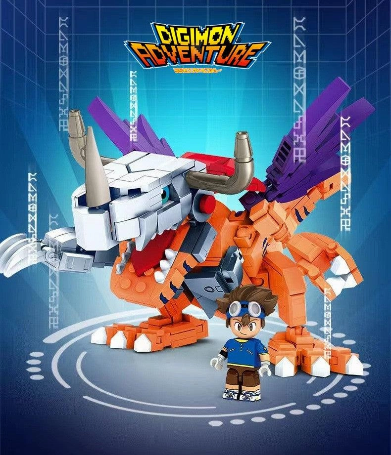 Metal Greymon Building Blocks People Model Train Model