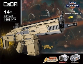 Fan Vote 1:1 SCAR 17s Semi-Auto Assault Rifle Gun Building Blocks Set