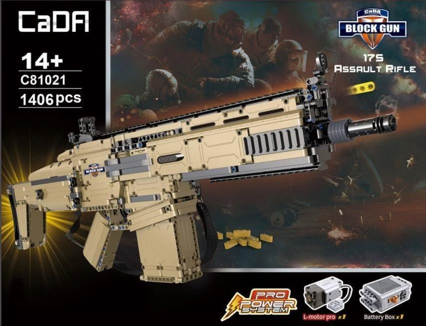 Fan Vote 1:1 SCAR 17s Semi-Auto Assault Rifle Gun Building Blocks Set