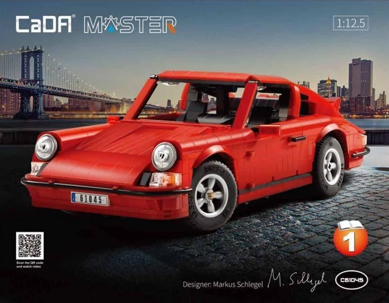 Porsche 911 Retro Sports Car Building Blocks Set Gift For Her