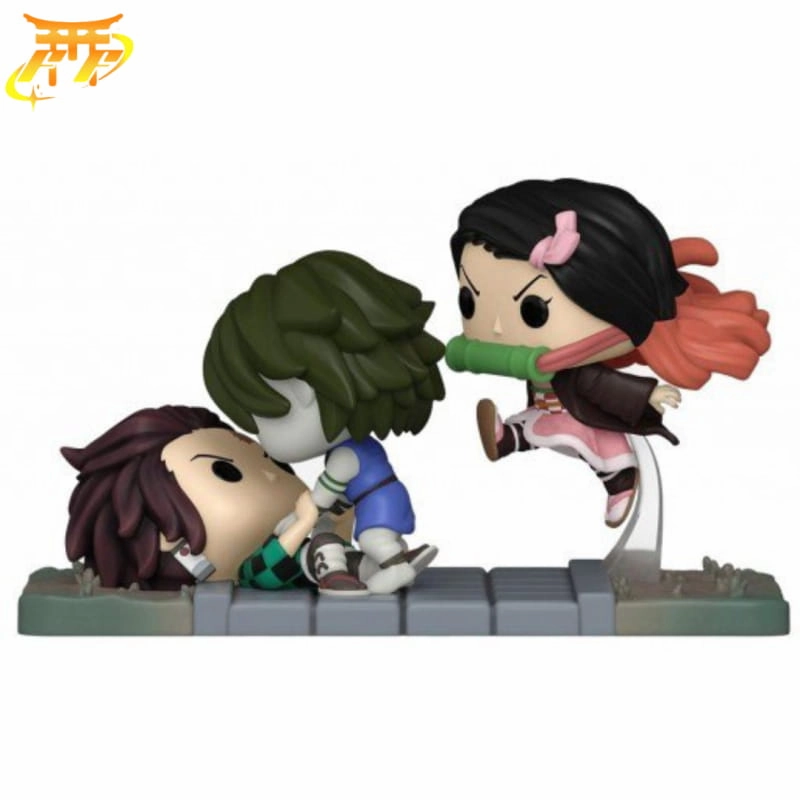 Fictional Character Buildable Figure Figurine POP Tanjiro & Nezuko vs Le D??mon du Temple - Demon Slayer?