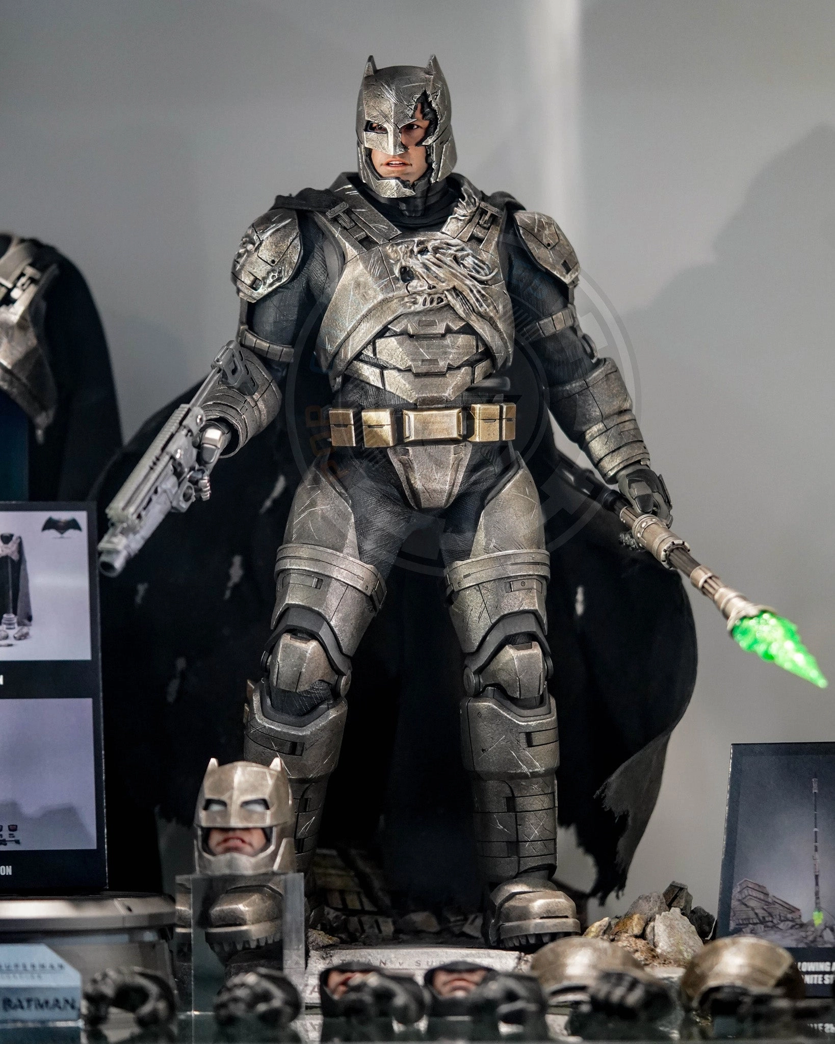 Preorder! Hot Toys MMS743D63 Batman V Superman Dawn Of Justice Armored Batman (2.0) 1/6th Scale Collectible Figure (Deluxe Version) Collectible Art Display Shelf