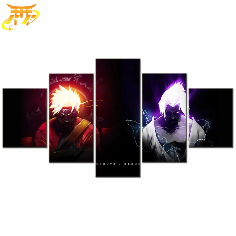 Designer Article Robot Piece Tableau Naruto x Sasuke Rivaux ??ternels - Naruto Shippuden?