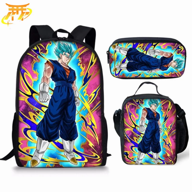 Cartable avec Trousse et Sacoche Super Vegeto - Dragon Ball Z? Magic Glow