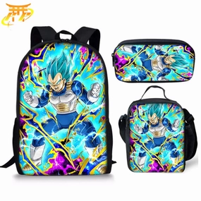 Sheer Glow Cartable avec Trousse et Sacoche Vegeta SSJ Blue - Dragon Ball Z?