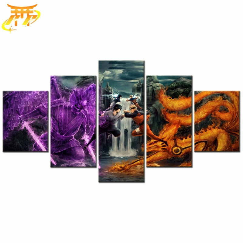 Animal Crossing Vinyl Art Tableau Naruto vs Sasuke Vall??e de la Fin - Naruto Shippuden?