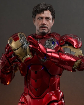 Hot Toys QS025 Iron Man 2 Iron Man Mark VI 1/4 Quarter Scale Collectible Figure Vinyl Display