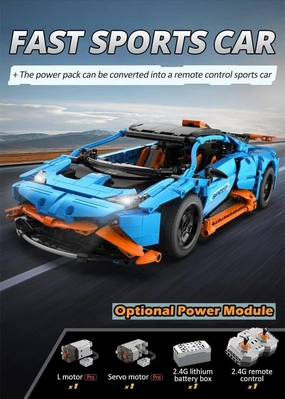 Speed Cowboy Lamborghini Building Blocks Set Imaginary Play Tropical theme