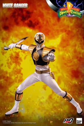 Threezero Mighty Morphin Power Rangers White Ranger Special Edition Historical Leader