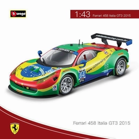 1:43 Ferrari 458 Italia GT3 Daytona 2015 Alloy Model Car Hidden Gem Collector's Album