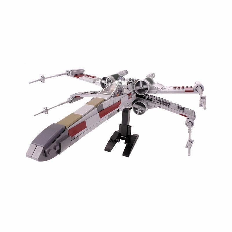 Silver Coated X-Wing Starfighter Building Blocks