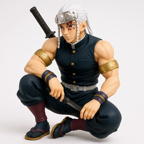 Demon Slayer: Kimetsu no Yaiba Tengen Uzui Premium Perching Statue Original Box Viking Statue