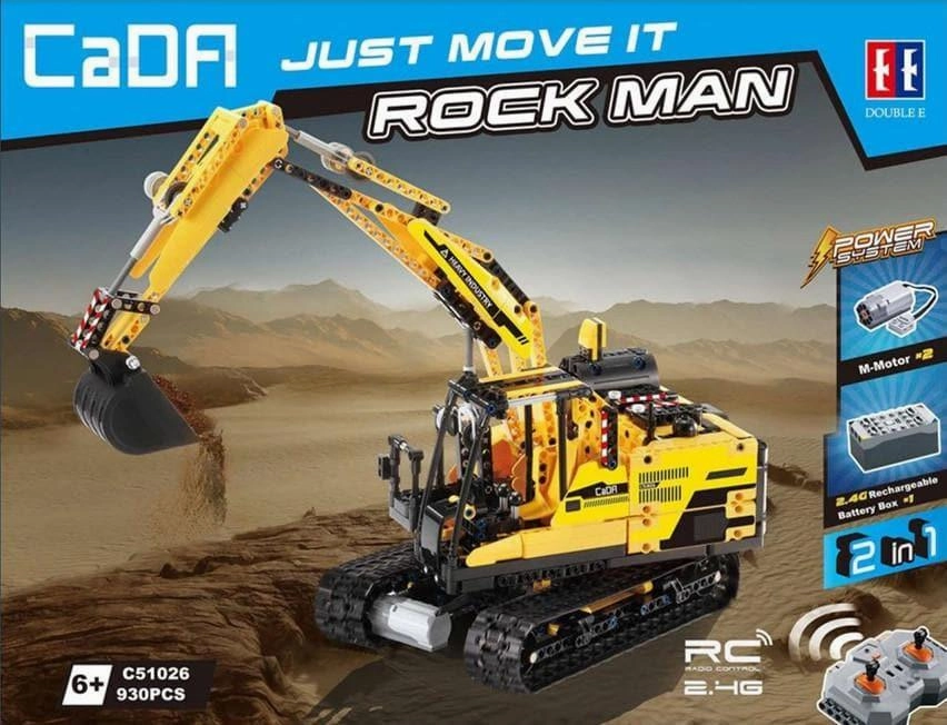 DIY Model Rock Man Excavator Machine Building Blocks Set
