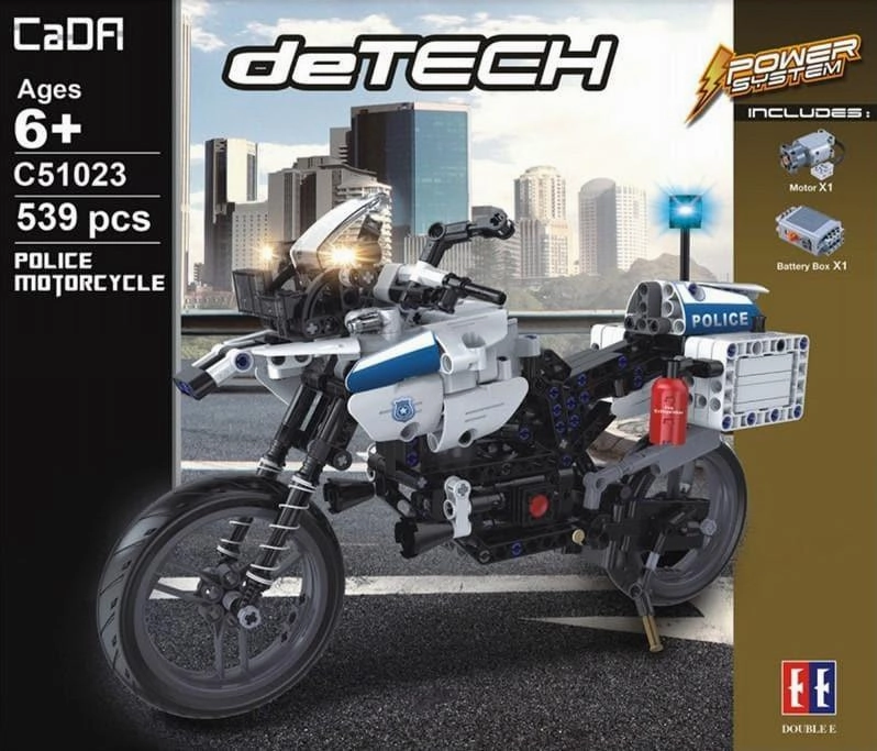 Smart Toy Gold Leaf Police Motorcycle Building Blocks Set
