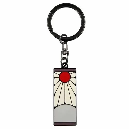 Demon Slayer Tanjiro's Hanafuda Earring Metal Key Chain Dorm Room