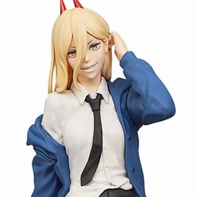 Cartoon Figure Steampunk Gadget Chainsaw Man Power Noodle Stopper Statue