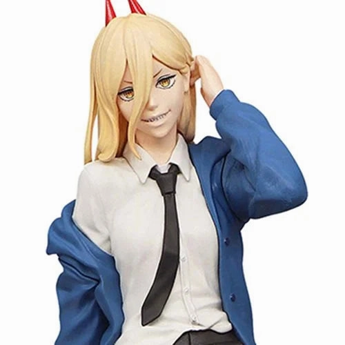 Cartoon Figure Steampunk Gadget Chainsaw Man Power Noodle Stopper Statue