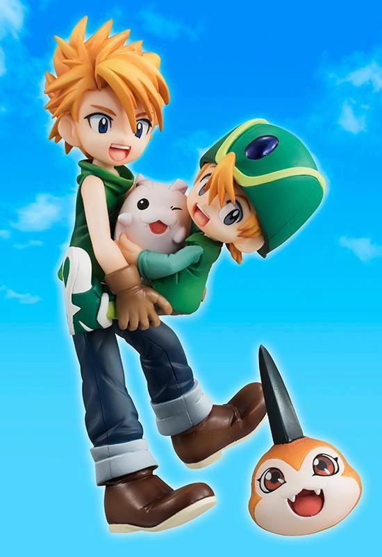 Collectible Item Digimon: Ishida Yamato and Takaishi Takeru with Tsunomon & Tokomon GEM Figurine