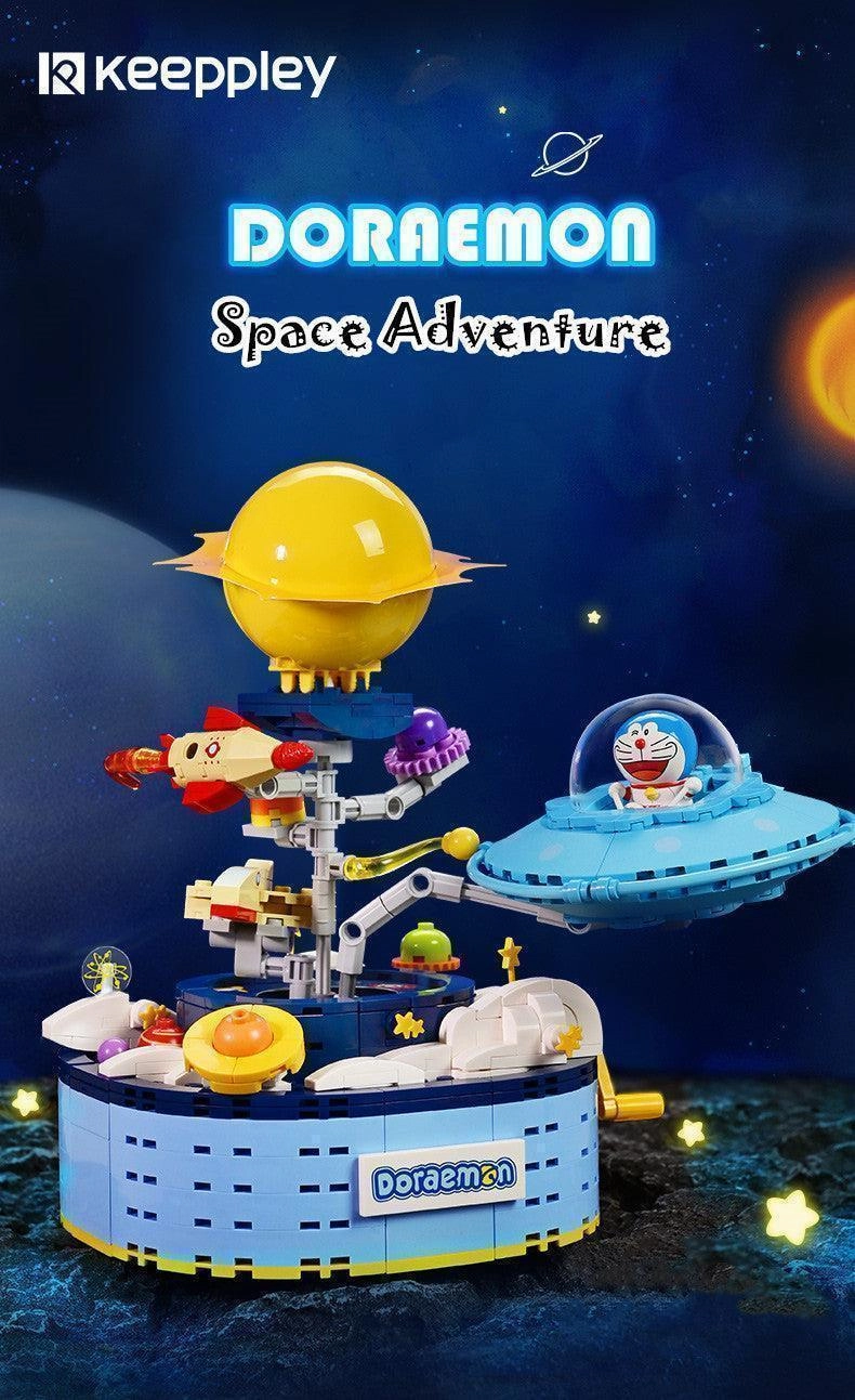 Doraemon Space Adventure Spinning Building Blocks Set Superhero Collectible