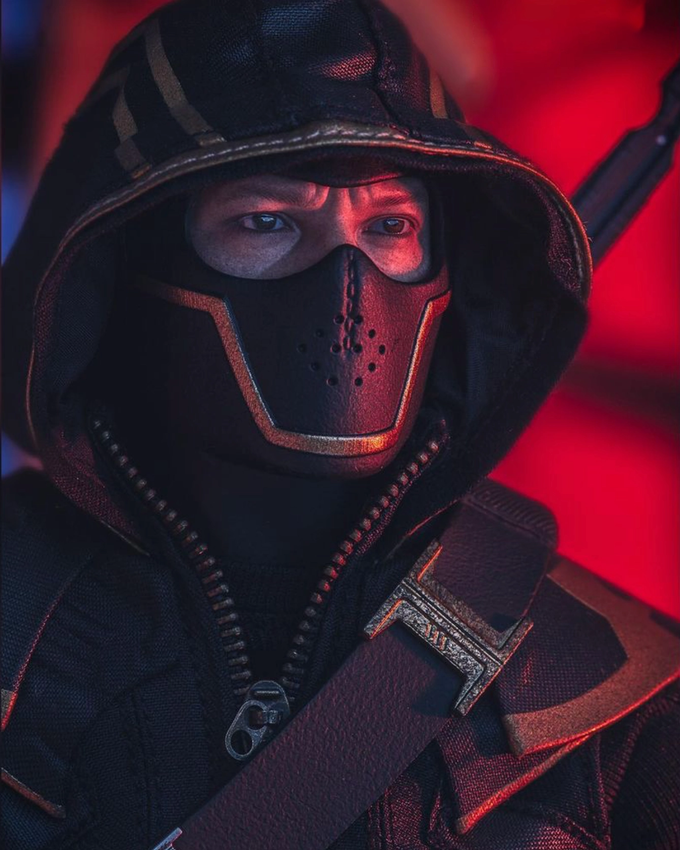 Hot toys MMS532 Avengers Endgame Hawkeye (Deluxe Version) Protective Case Glass Art