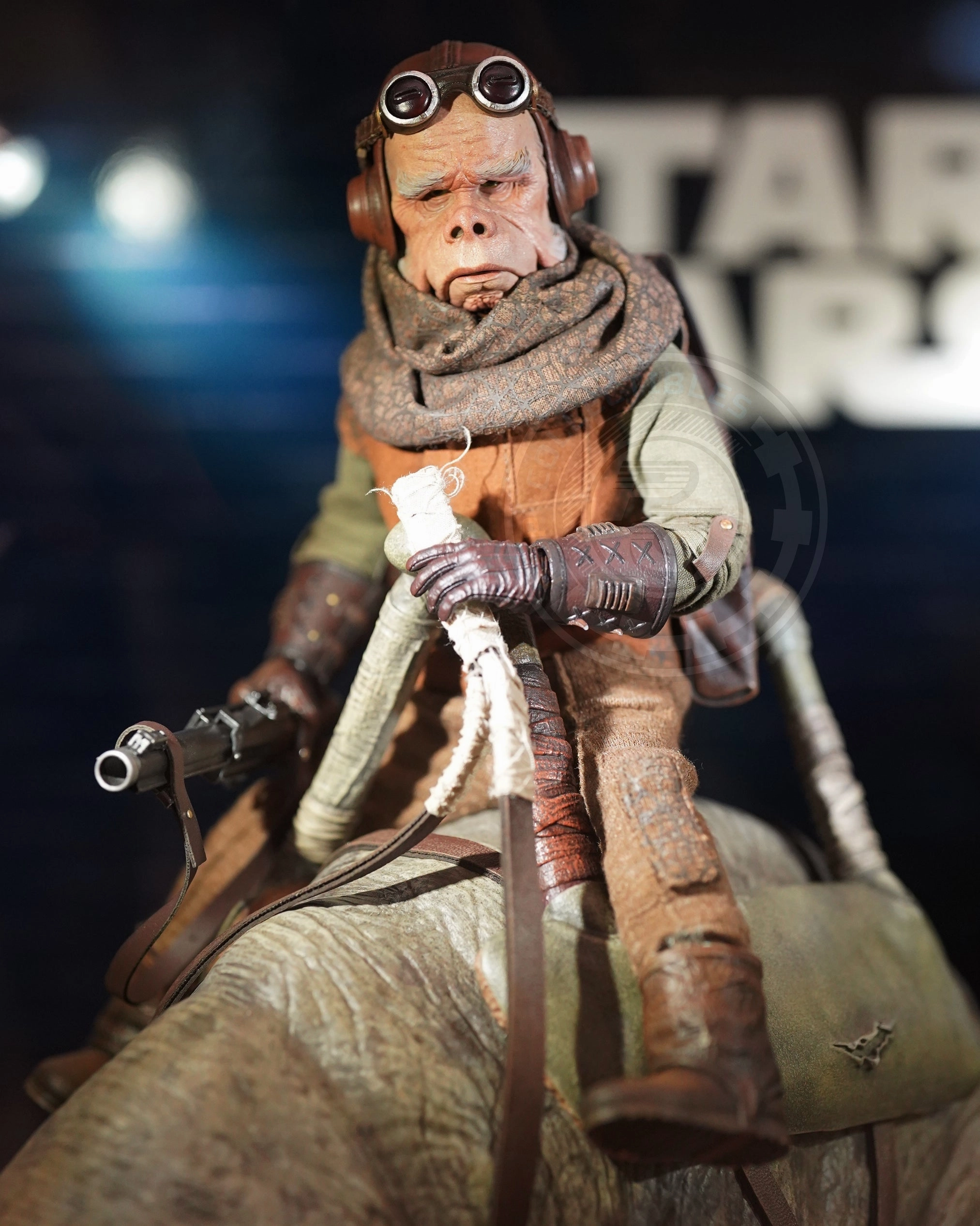 Premium Art Themed Background Hot toys TMS049 Star Wars The Mandalorian Kuiil and the Blurrg