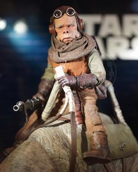 Premium Art Themed Background Hot toys TMS049 Star Wars The Mandalorian Kuiil and the Blurrg