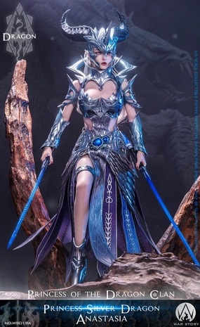 1:6 Anastasia Princess Silver Dragon Seamless Figure Collectible Object