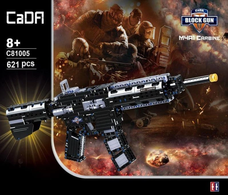 Sci-Fi Model Gift Guide 1:1 M4A1 Carbine Assault Rifle Gun Building Blocks Set