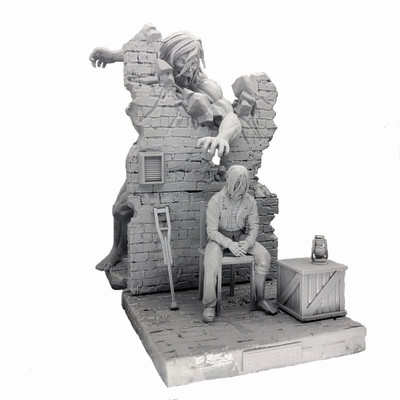 Fantasy Art Movie Model Figurine en r??sine Titan Assailant et Eren Jaeger - Attaque des Titans?
