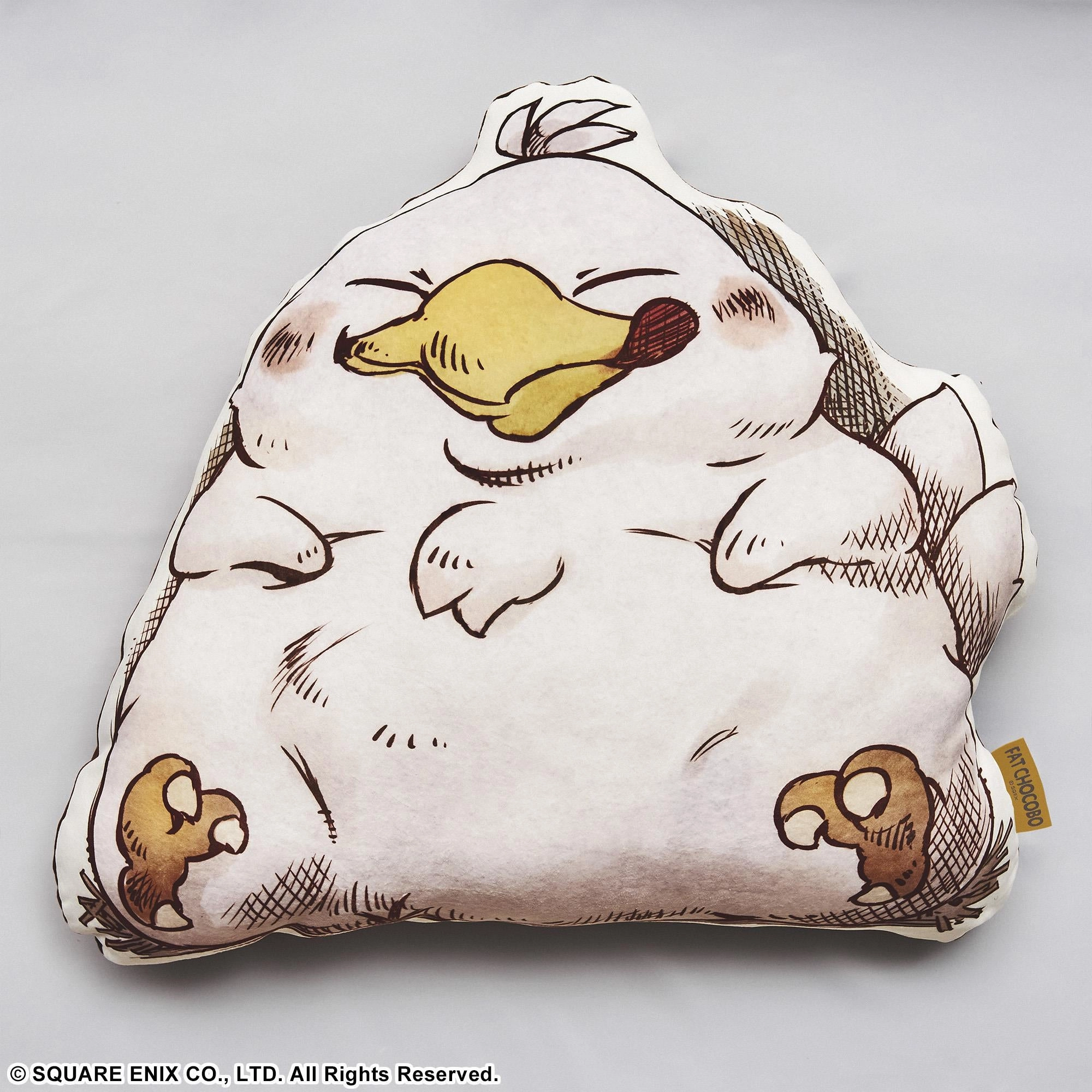 Historical Figure Final Fantasy: Fat Chocobo Fluffy Fluffy Die-Cut Cushion