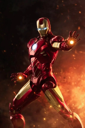 Established Maker Art Sculpture ZD Toys Iron Man Mark 4 1:10 Scale Collectible Figure (LED Version)