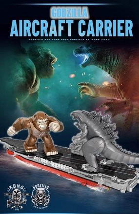 Godzilla & Kong Aircraft Carrier Battle Building Blocks Limited Edition