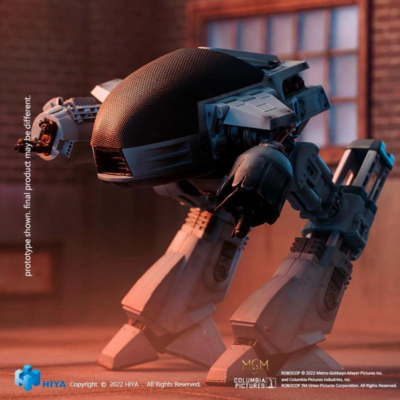 1:18 Robocop ED209 Battle Damage Version with Sound Action Figure Miniature Unit Vinyl Goods