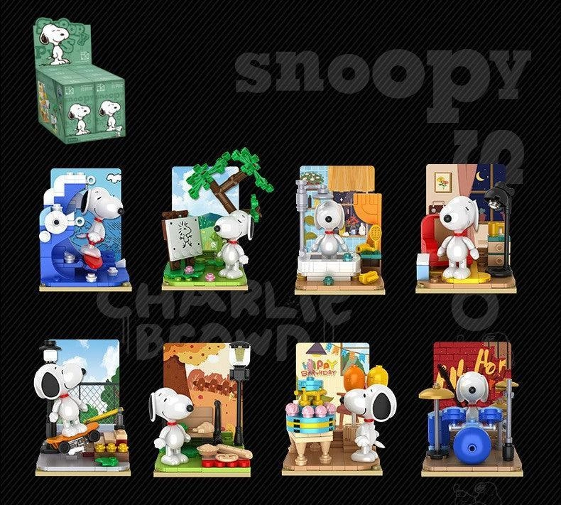 Snoopy Leisure Time Building Blocks Figure Blind Box Comic Adaptation Gaming Piece