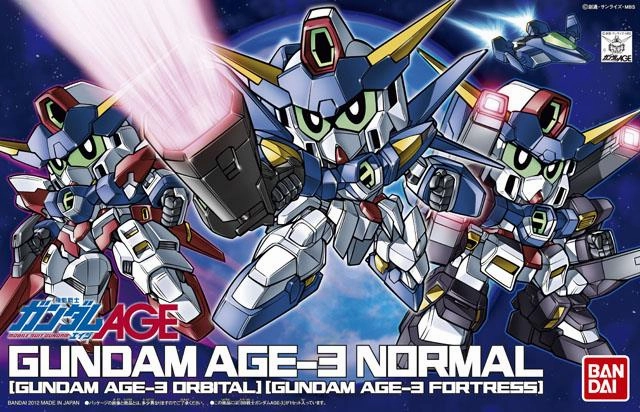 Gundam: Gundam AGE-3 (Normal/Fortress/Oribtal) BB SD Model Stylized Art