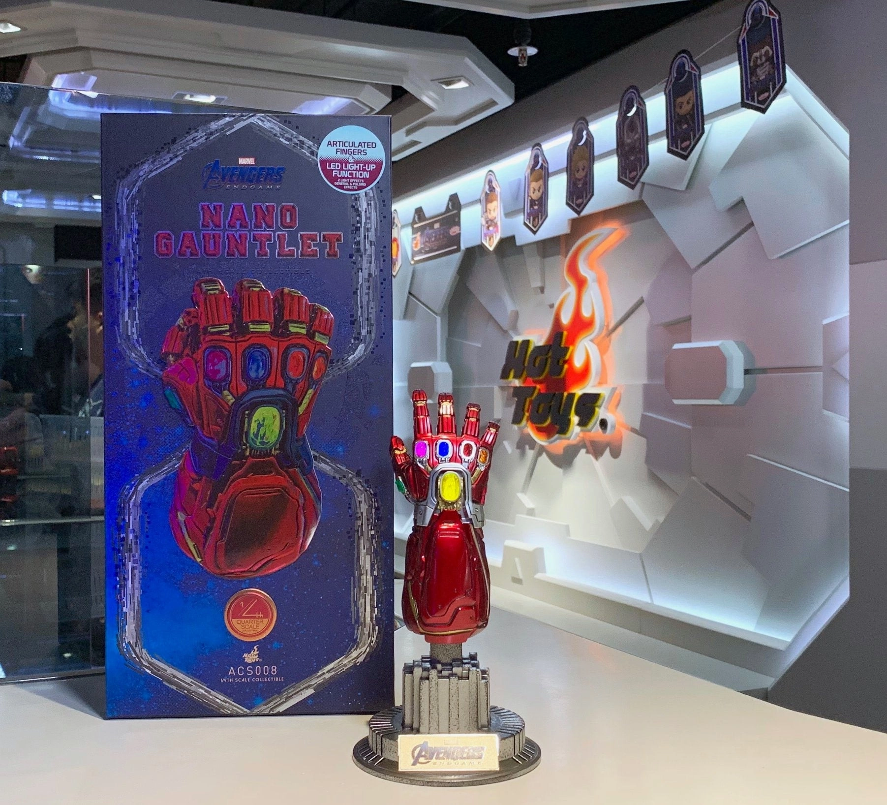 Hot toys ACS008 Marvel Avengers Endgame Nano Gauntlet Movie Promo Edition Miniature Decor World Heritage