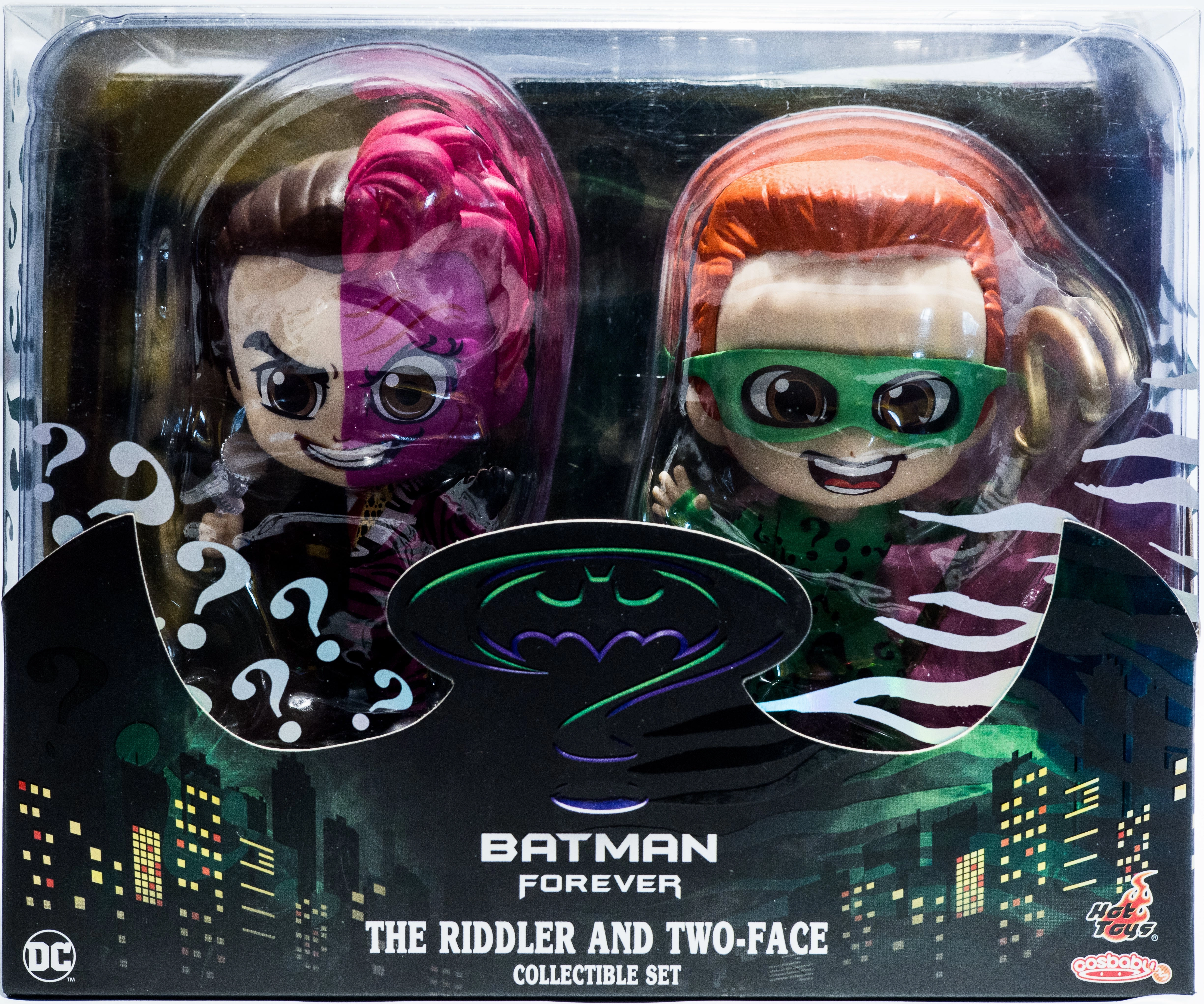 Gift For Her Insect Model Hot Toys COSB720 Batman Forever The Riddler And Two-Face Cosbaby (S) Collectible Set